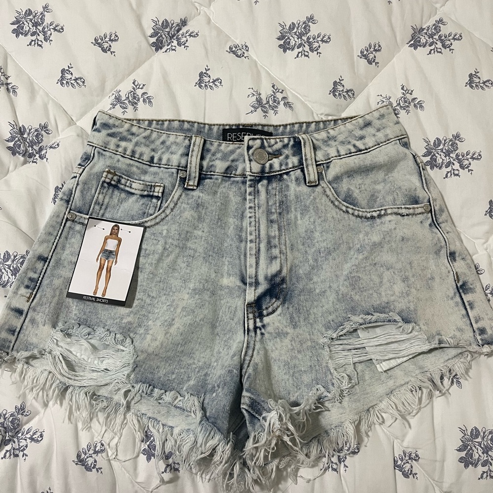 Women's Distressed Blue Shorts